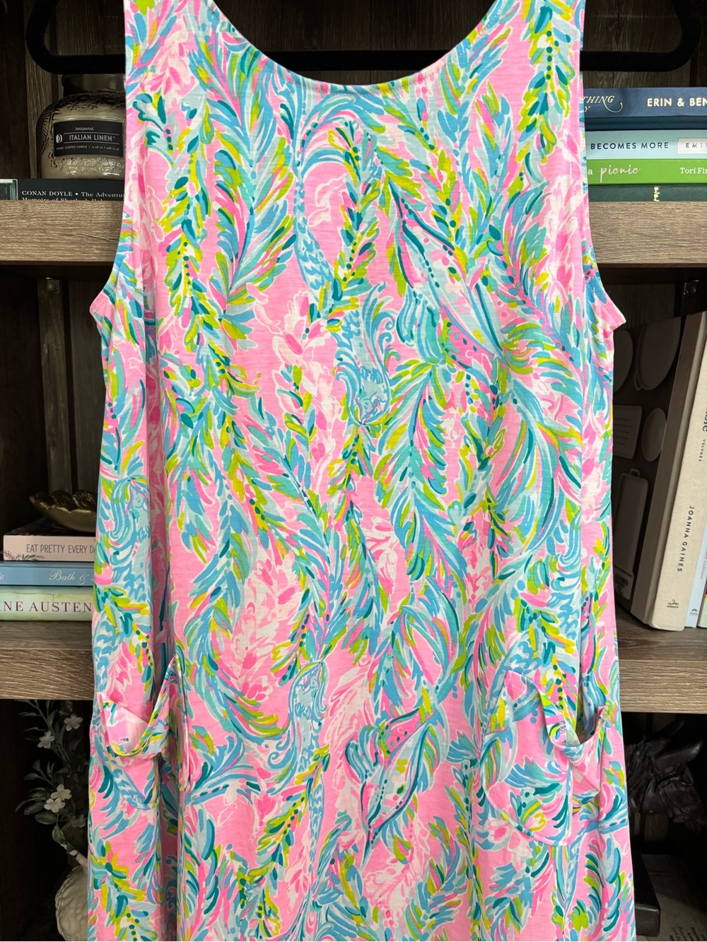 Lilly Pulitzer Kristen Flounce Dress, Unicorn of the Sea, Size M - Picture 2 of 5